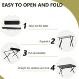 Rectangle Portable Carbon Steel Camping Table