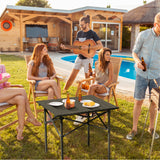 Square Portable Carbon Steel Camping Table