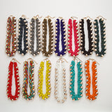 European and American retro exaggerated seed bead twisted braid with round bead necklace hand-woven clavicle chain