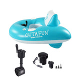 New electric single-person inflatable water float propeller, automatic propulsion, and rotatable swimming ring.