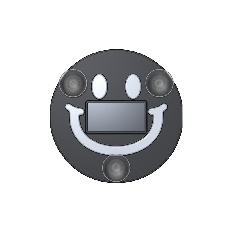 Car wireless solar-powered smiley face triangular window six-color neon interior ambient light LED car mount