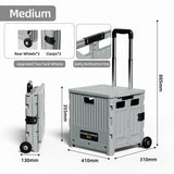 Multifunctional portable folding shopping cart/trolley for home use, street vending, camping, and storage.